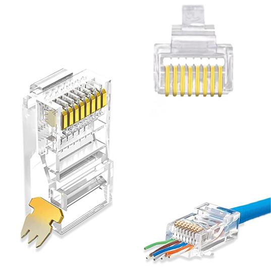 CAT5E UTP 8P8C RJ45 Modüler Fiş Türünden Geçiş