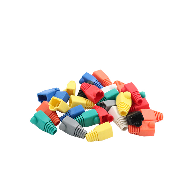 CAT5E CAT6 için Renkli Yumuşak Plastik RJ45 Modüler Fiş Botu