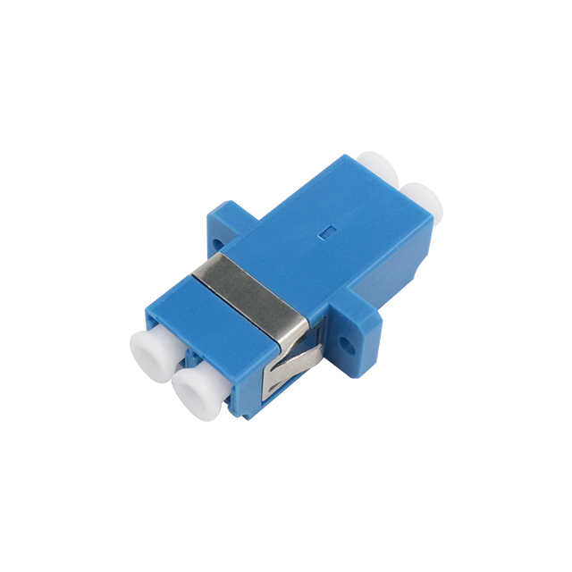 Flanşlı LC UPC tek modlu dubleks fiber optik adaptör