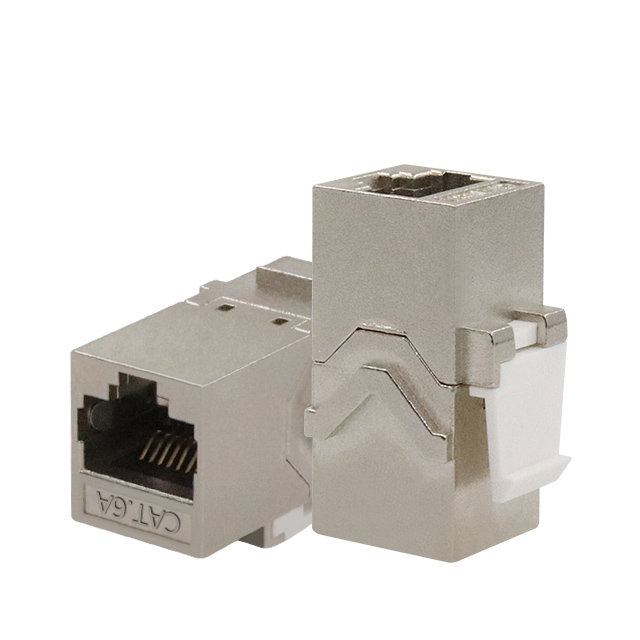 CAT6A STP 180 Derece RJ45 Dişi Keystone Jack Sline Kuplör