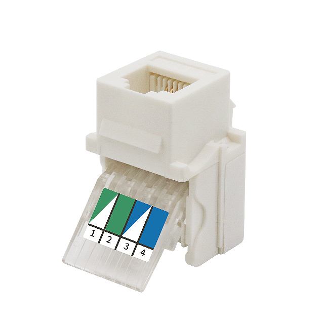 CAT3 RJ11 6P4C 90 Derece UTP Toolless Keystone Jack