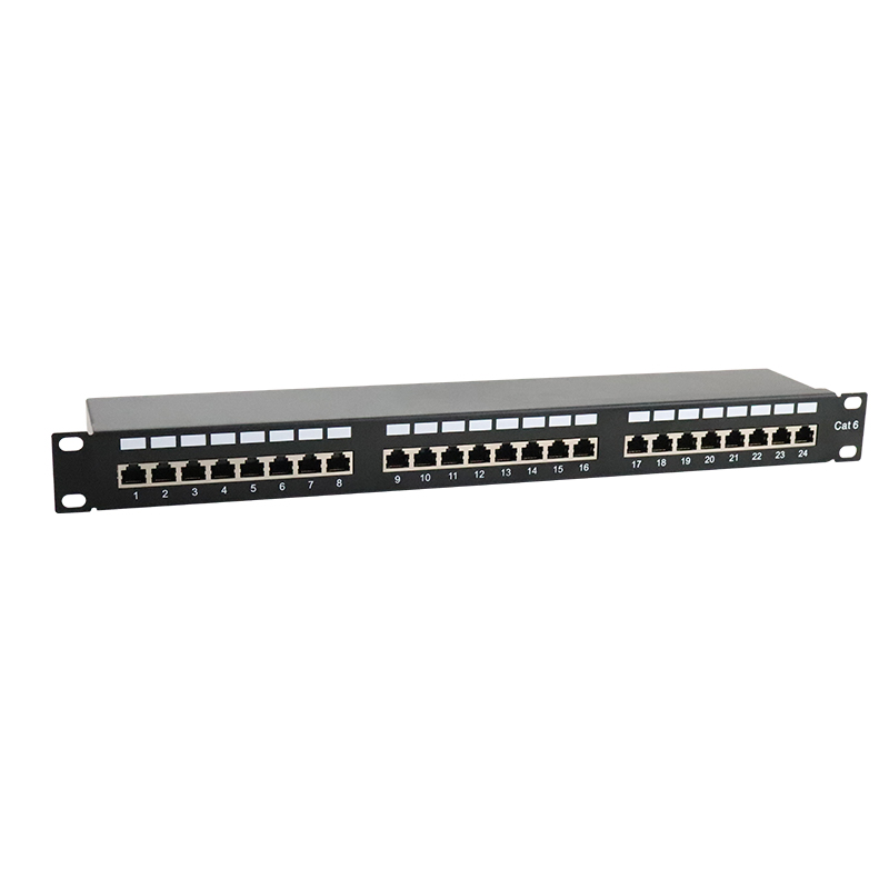 19''1U 24 Port Cat6 STP Yumruk Yama Paneli