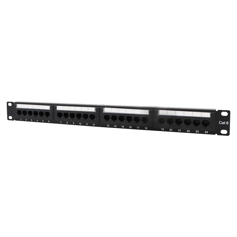 19''1U 24 Port Cat6 UTP Kablo Yöneticisi ile Yama Paneli Yama Paneli