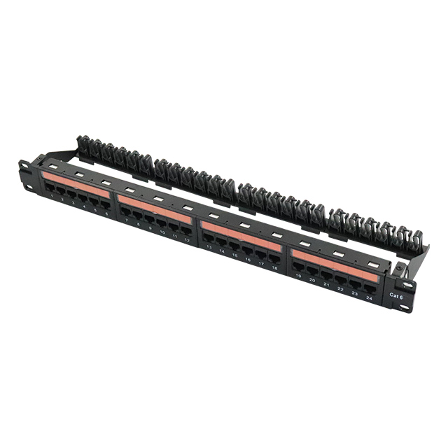 Yeni 19''1U 24 Port Cat6 UTP Kablo Yöneticisi ile Yama Paneli Yama Paneli