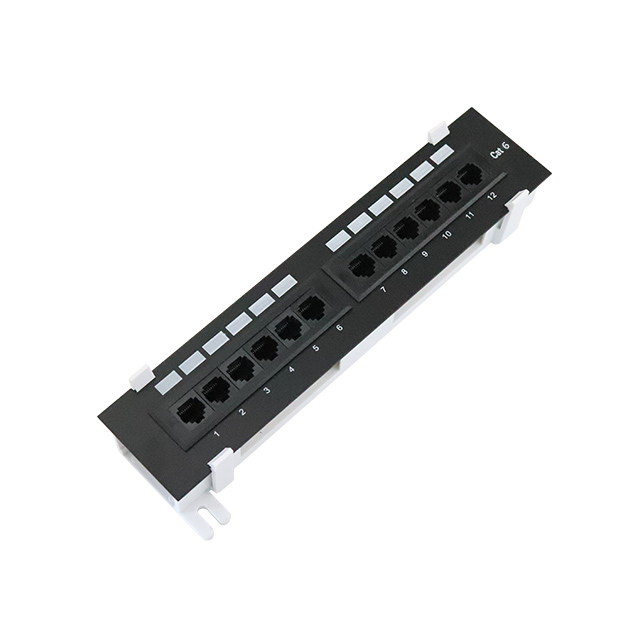 Duvara monte 10''1U 12 Port Cat6 UTP Yumruk Yama Paneli