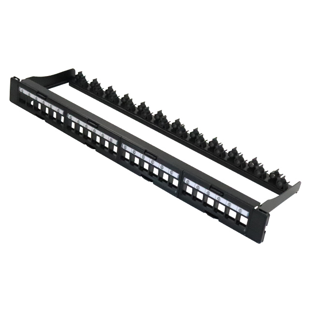 19''1U 24 Port UTP Boş Patch Panel Çıkarılabilir 4 × 6