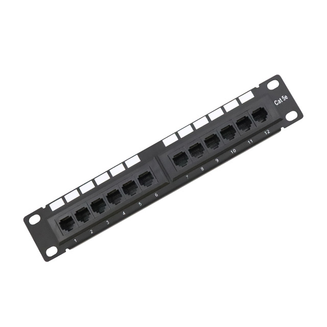 10''1U 12 Port Cat5e UTP Yumruk Yama Paneli