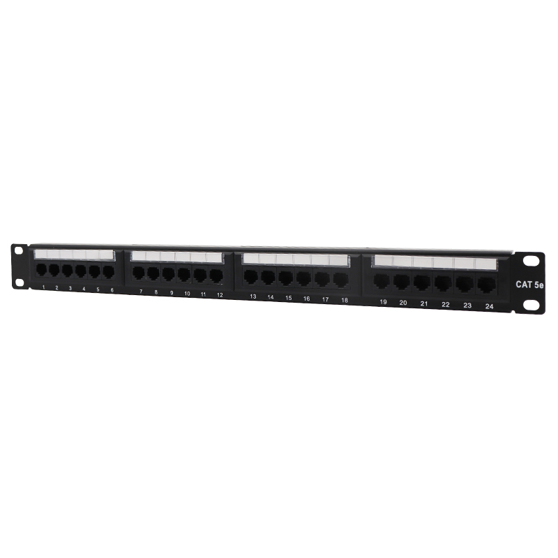 19''1U 24 Port Cat5e UTP Kablo Yöneticisi ile Yama Panel Punch Patch Panel