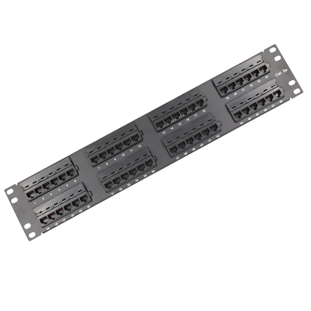 19''2U 48 Port Cat5e UTP Punch Down Patch Panel