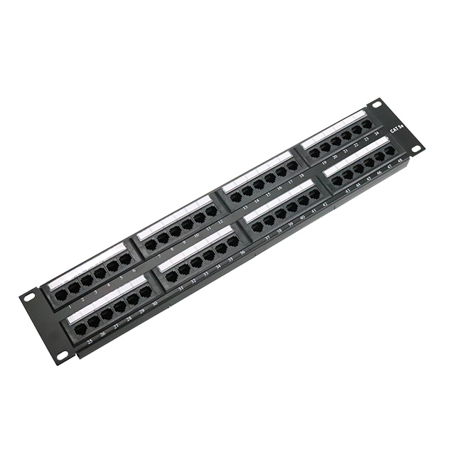 19''2U 48 Port Cat5e UTP Kablo Yöneticisi ile Yama Paneli Yama Paneli