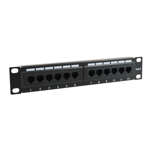 10''1U 12 Port Cat6 UTP Yumruk Yama Paneli